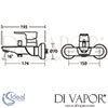 Ideal Standard Connect Air Concept Air Exposed Chrome Bath Shower Mixer Dimensions